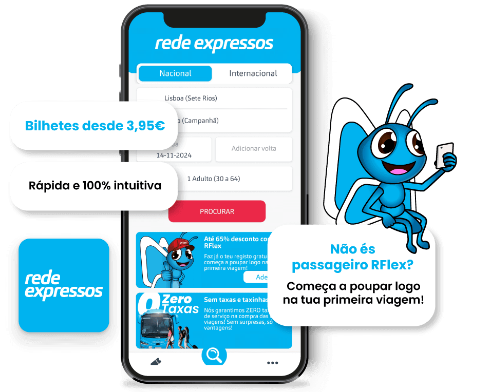 Reserva bilhetes com facilidade e rapidez